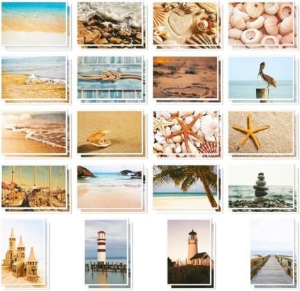 Nautical Beach Postcard Collection – Coastal & Seaside Designs for Mailing and Collecting